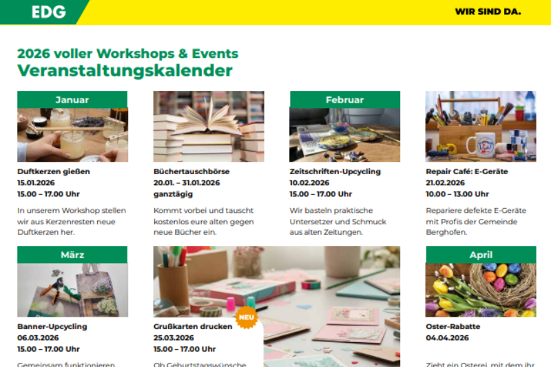 Jetzt neu: Veranstaltungskalender 2026